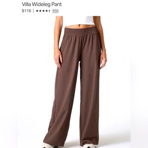 NWT Vuori Villa Wideleg Java Brown Wide Leg Pants Sz L